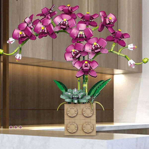 Orkide Blomster Byggeklosser | Block Construction Blomster | Voksne blomster - Blokker - Without box 2678