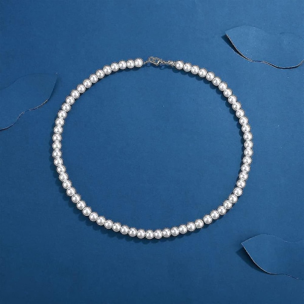 Imitation Perlekæde Mænd Simpel Håndlavet Strand Perlekæde 2022 Ny Trend #wdmy184 50Cm Pearl Necklace
