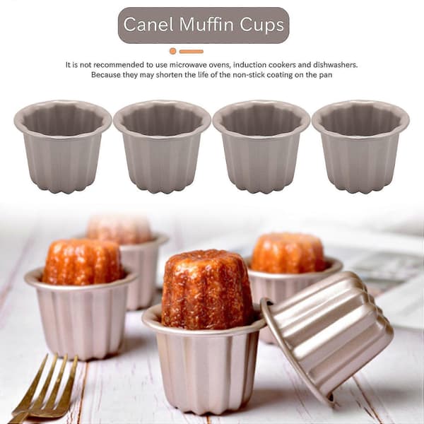 Caneleform, Cannele Muffinform, 4 stk. Non-stick Canneleform