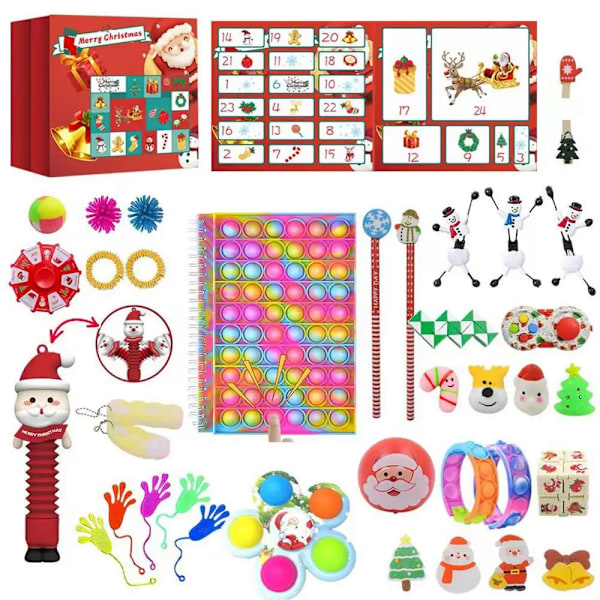 Julkalender Nyår 24 Dagar Julnedräkning Julkalendrar Julgåvor för Pojkar Flickor Vuxna style 2