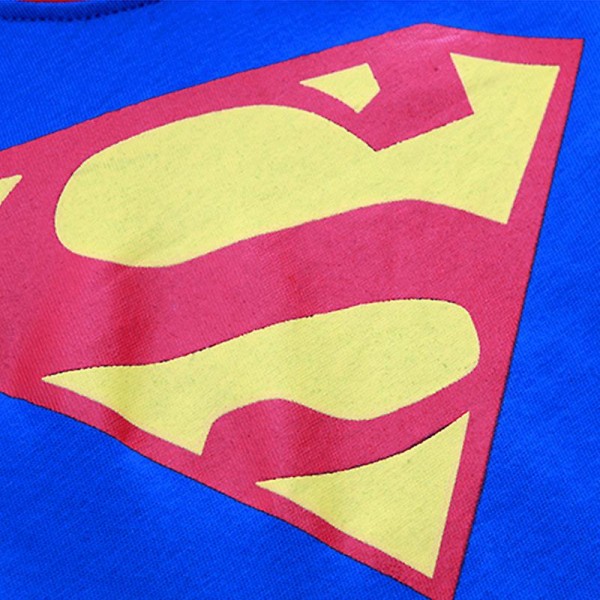 Børn Drenge Piger Spiderman Superman Nattøj Pyjamas Sæt Superhelte Outfit Loungewear Blue Surperman 7 Years
