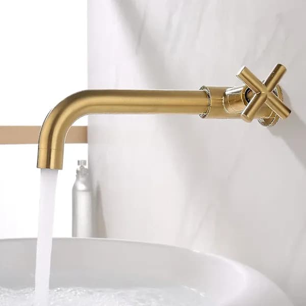 Wall Mounted Basin Faucet Brass Cold Water Rotating Spout Bathroom/Kitchen