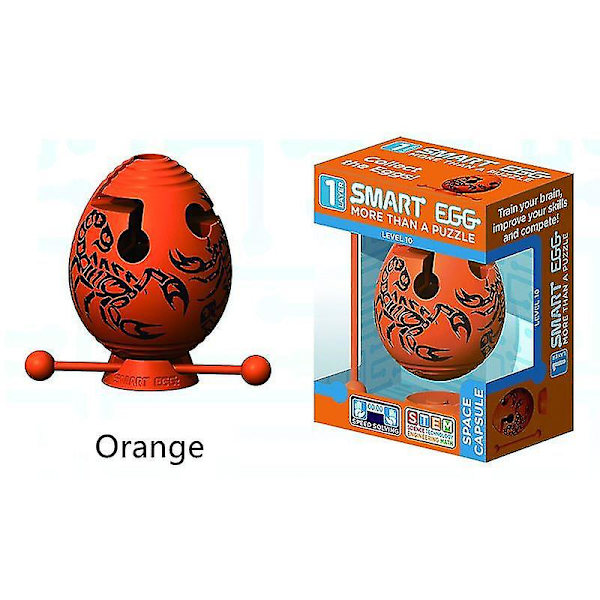 Labyrint-egg leketøy påskeegg barn pedagogisk ball magisk smart egg labyrint puslespill leker for barn gave Orange