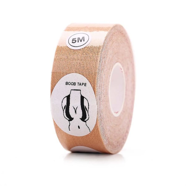 Boob Tape Brystpude Brystpude Boob Lift Push Up Usynlig klistermærke Apricot M - 3.8CM x 5.0M