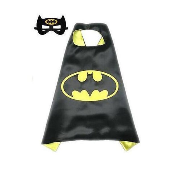 Børne Drenge Marvel Superhelt Superman DC Kappe med Øjenmaske Cosplay Kostume Yellow Batman