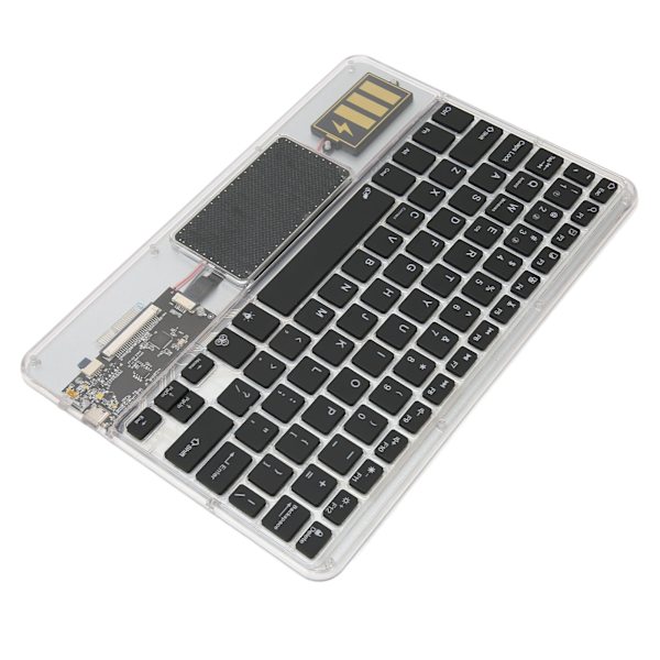 Wireless Bluetooth Keyboard Multifunctional Acrylic Keyboard for Windows for Android for IOS Black 0.3
