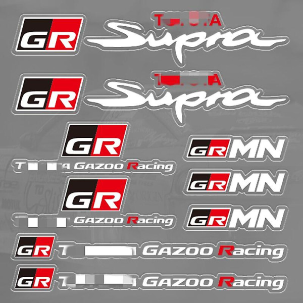 Bil-klistermærke Gazoo Racing Gr-logo-emblem Auto-mærkatklistermærker - Klistermærker til bilinteriør GR-1