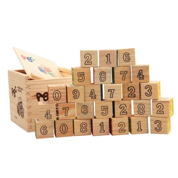Engelsk bogstavlæs Bogstavblok 27stk træbogstavblok pædagogisk legetøj