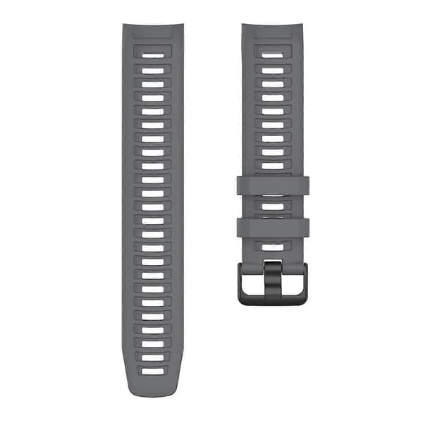 Silikone Urrem til Garmin Instinct Tactical/Instinct Tide/Instinct 2/Instinct Armbånd med Sort Spænde Grey