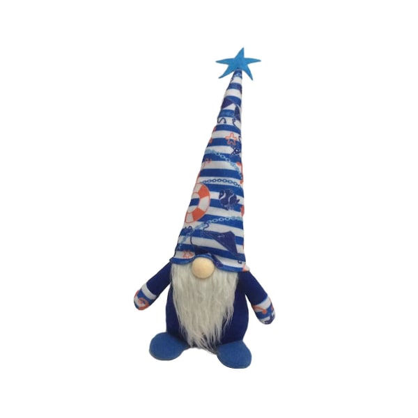 Sea Festival Gnome Dark Blue Happy Ocean Faceless Doll Nautical Gnome