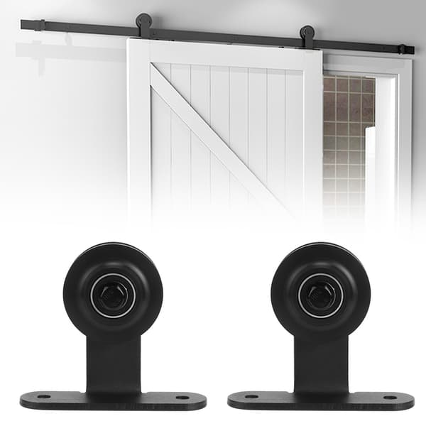 1 par skydedør lade drivhus dør hængeskinne hjul hardware til lade dør