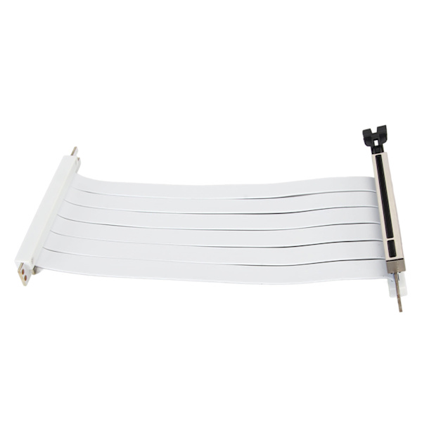 PCIe 3.0 X16 Riser Cable 180 Degree Flexible GPU Extension Cable High Speed Dual Reverse Connector 40cm White
