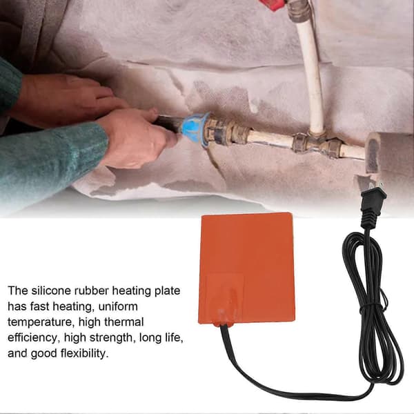 Silicone Heating Mat Silicone Rubber Heating Pad Electric Blanket Flexible Mat 102X127mm
