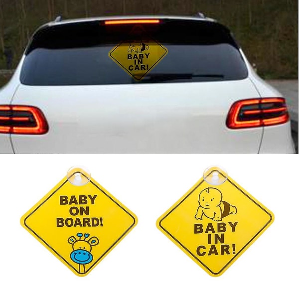 Baby On Board Skilte Dobbelt Sugkopper Bil Børn Klistermærke Børn Til Vindue Klistermærker