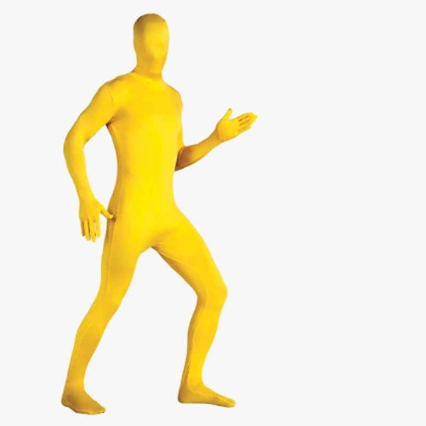 Naisten ja miesten kokopuku Halloween-asu aikuisille ja lapsille - Täydellinen Halloween-lavaesityksiin Yellow L