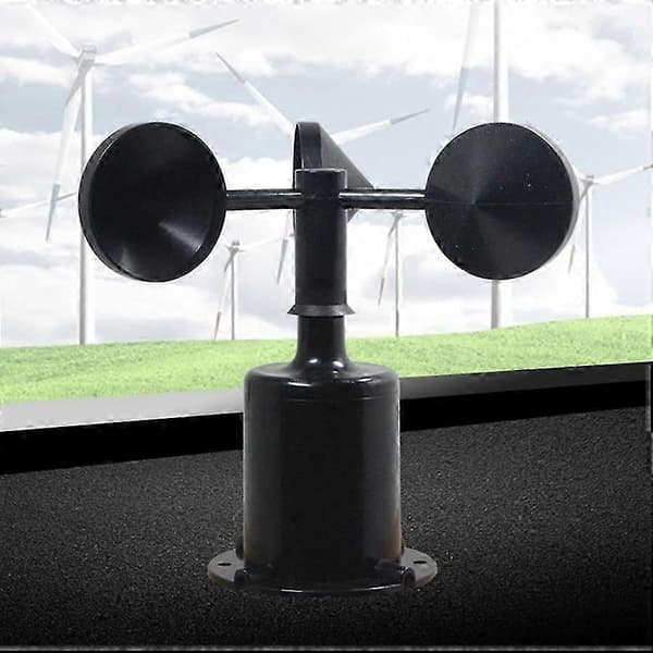 0-70M/S Vindhastighetssensor Miljö Signalutgång Puls Typ Tre Koppar Vindhastighetssensor Anemometer DC5-30V black