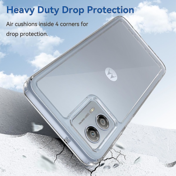 For Motorola Moto G53 5g mobiltelefondeksel Anti-ripe Tpu + akryl telefondeksel Transparent