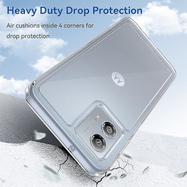 Telefoncover til Motorola Moto G53 5g - Anti-ridse TPU + Akryl Transparent
