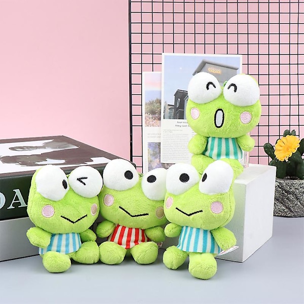 Anime Sanrio Kerokero Keroppi -avaimenperä söpö piirretty plussleluhahmo-setti riipus A