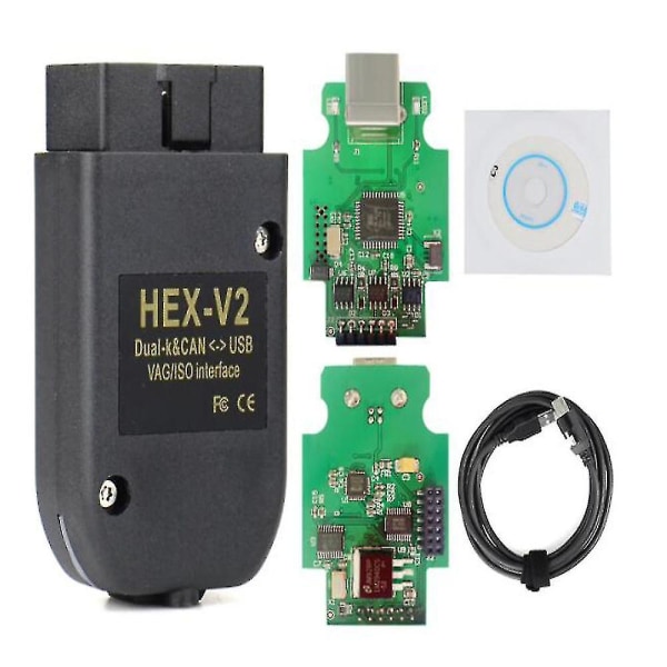 Vag Com 22.3.1 Obd2 Scanner Hex V2 Vagcom Autodiagnostiskt Verktyg Obd Usb Wi. Hex V2 Vag Usb V22.9  V22.10 Atmega162 Ftdi 5054 V23.3 (Fri Frakt) PRIDutch