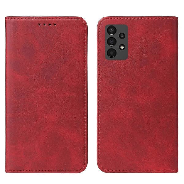 Magnetiskt läderfodral för Samsung Galaxy A13 4G Red