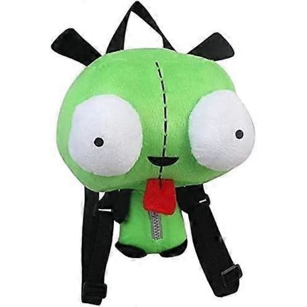 Ny Alien Invader Zim 3D Øyne Robot Gir Søt Pluss Ryggsekk Grønn Veske Julegave 14 Tommer