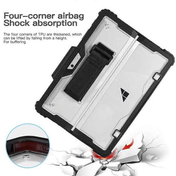Til Microsoft Surface Pro 10 / 9 Gennemsigtigt Laptop Cover i Akryl Black