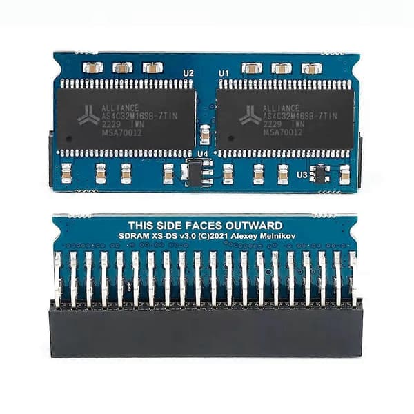 Nyeste V3.0 MiSTer SDRAM XS- 128MB Modul til / Core Spillekonsoller Blue