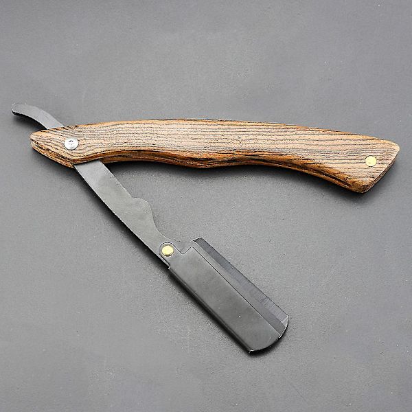 Håndbarbermaskine til mænd, lige kant, rustfrit stål, sammenklappelig barberblad
