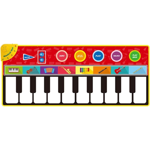 Barns överdimensionerade pianomusikfilt Baby Musikmatta Pianospelsdyna Halkfri mesh 1st