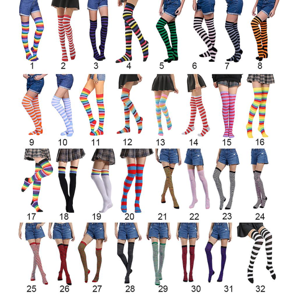Sukat, Pantyhosut, Pitkät Sukat, Sateenkaari, Reisi, Roolipeli, Juhlat Type 16