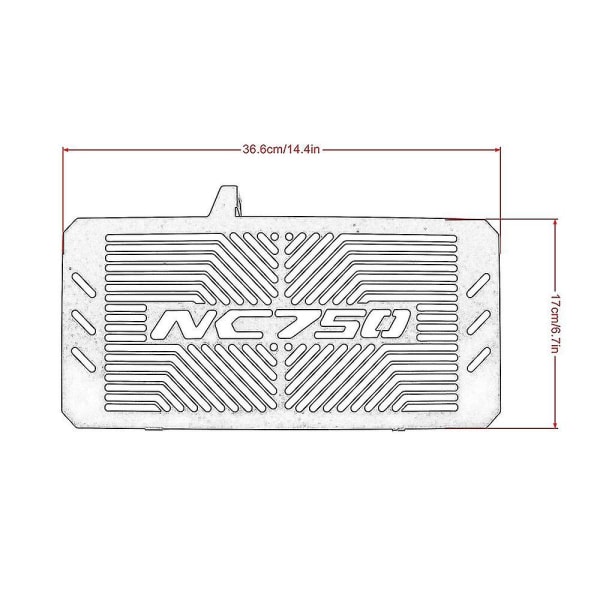 Motorcykel Kylare Skyddsgaller Grill Kylfläkt Skydd för Honda Nc750 Nc750s Nc750x 2014-2022 sliver-NC700