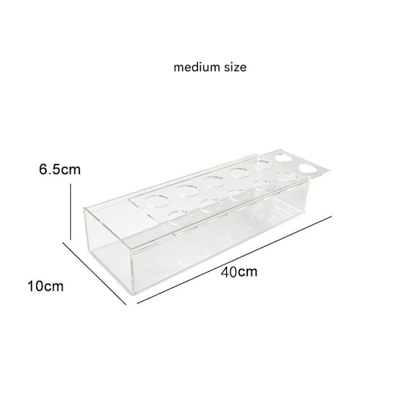 Klar akryl blomvas rektangulär blommig mittpunkt för matbord, lång rektangel akryl vas för hem bröllop matbord dekoration 30X6.5X10