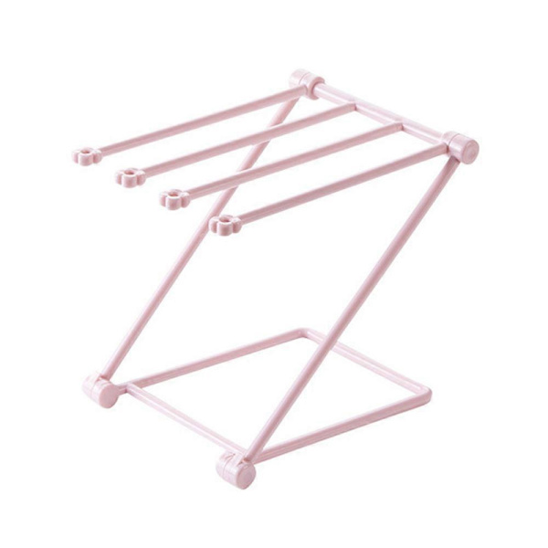 Foldbart tørrestativ, pladsbesparende Pink
