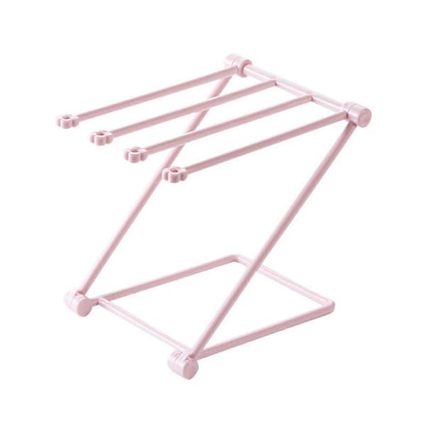 Kokoontaitettava pyykkiteline tilaa säästävä Pink
