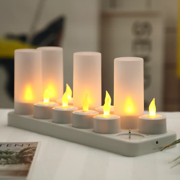 12 LED-lys, genopladelige lys