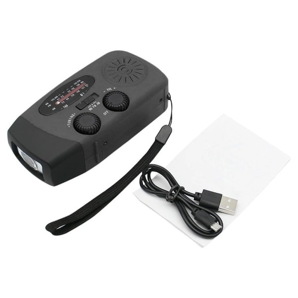 Veva radio med solcellsladdare & nödfilt / Nödradio & Powerbank Sv With charging cable