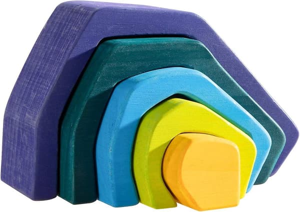 2024, træ Rainbow Stacker Nesting Puslespil Blokke Tunnel Stacking Spil Byggeklodser