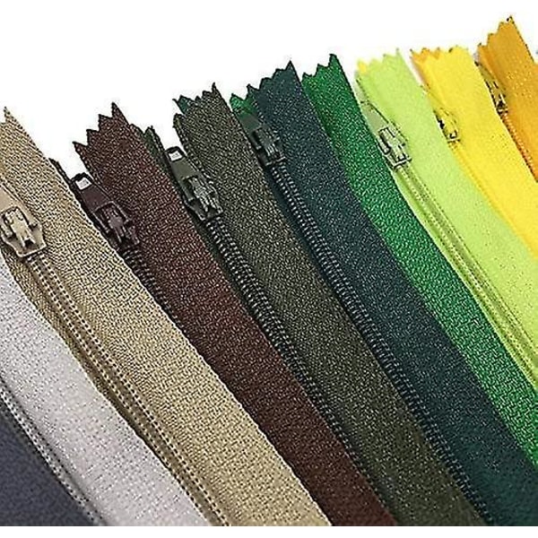100 stk 40cm Multicolor Nylon Coil Glidelåser For Sying Og Håndverk