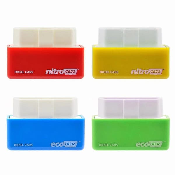 ECO OBD2 Detektor Flasher Drivstoffeffektivitet Chip Tuning Boks 1 stk for bensinbiler Blue 10*10*3