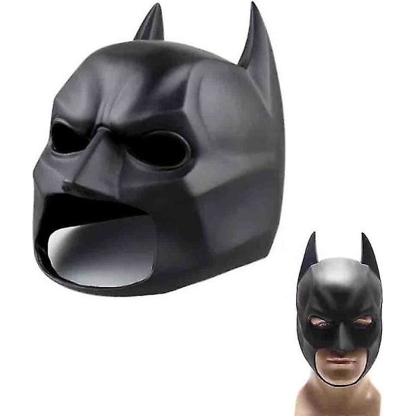 Bta-man Mask, Med Kåpa The Dark Knight Rises Latexhjälm Vuxen Cosplay Rekvisita, Svart