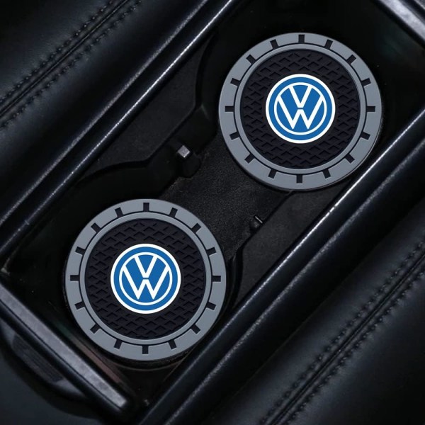 Bildekk for koppholder i bil, koppholderinnsats for VW Bora Beetle Anti-Skli Koppbrett Biltilbehør, Svart