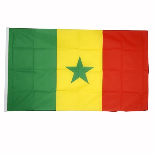 Senegalin lippu 90x150cm SN Senegalin kansallislippu Super Poly jalkapallolippu koristeluun