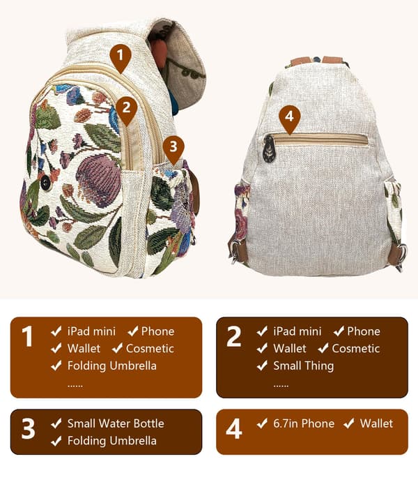 Håndstrikket mini brysttaske til kvinder, moderigtigt græskarformet design, perfekt til afslappede daglige udflugter, beige White1