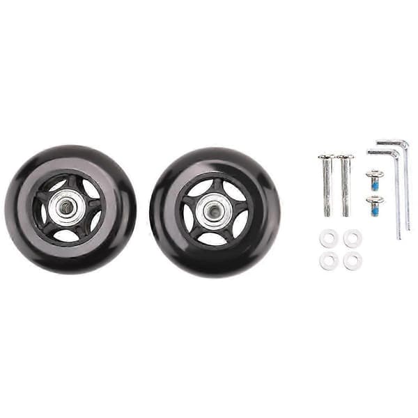 2 Sæt Kuffert Hjul Udskiftning OD 80mm Black