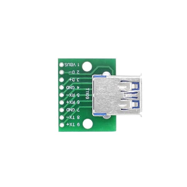 USB 3.0 hun til DIP-stift testkort USB 3.0 til DIP strømadapterkortmodul USB 3.0 adapterkort Green