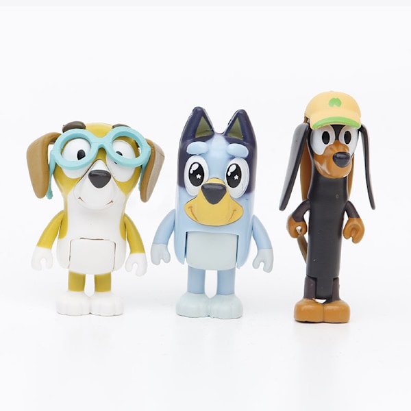 8/12 st Tecknad animation Bluey Leksaker Modell 12ST