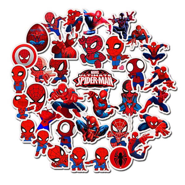 35 kpl Spiderman Irrotettavat Vedenpitävät PVC-Tarrat Tarra DIY Matkatavaroiden Jääkaapin Koristelu