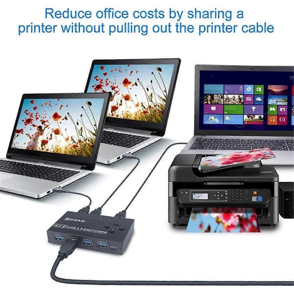 USB 3.0 Switcher KM Switch Selector 4 Datamaskin Laptop PC