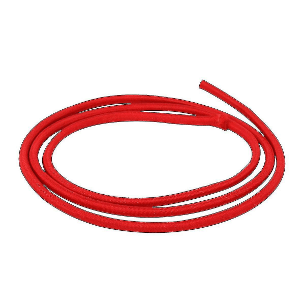 4 mm bredt elastisk bånd, rund elastisk ledning Red 10m